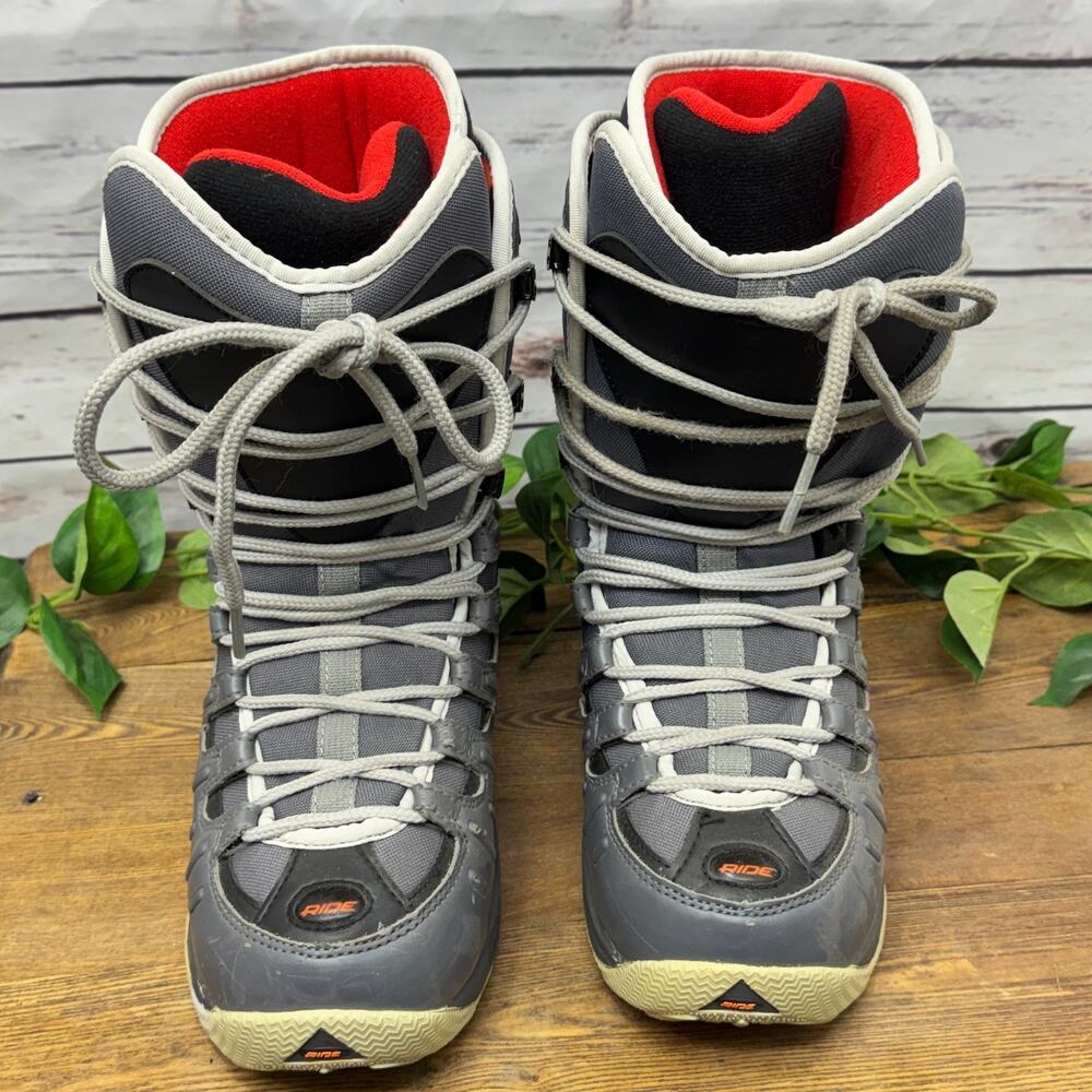 RIDE Woman’s Size 9 Snowboarding Boots Snow Board Winter Downhill Sports Gray - Picture 3 of 13